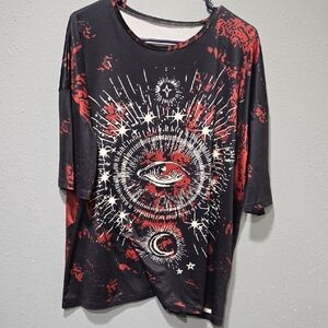 Graphic Black and Red Men's Shirt